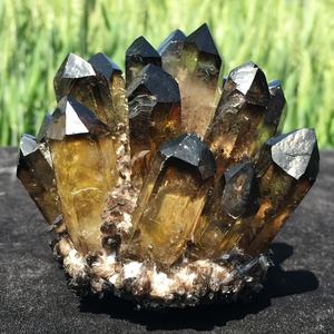 Atacado Black Smoky <span class=keywords><strong>Quartz</strong></span> Cluster Ponto De Cristal Estilo De Luxo Gravado Espécime Pedras Cristais Smoky Clusters - Product Image 4