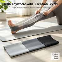 Material TPE suave con gradiente gris de 3 niveles, resistente. Ideal para gimnasio en casa, yoga, pilates y entrenamiento de rehabilitación física.