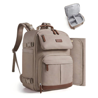 Sac à dos pour couches avec tapis à langer multi-poches |   Sac isotherme de grande capacité résistant à l'eau, toutes saisons, style valise