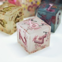 Dés à six faces en résine faits à la main LuxeRoll, fleurs séchées à l'intérieur, cube de 16 mm, dés polyédriques à 6 faces pour DND RPG, jeux de table, Mahjong