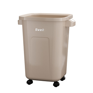 Sweil Kitchen Trash Can 15L Wheeled Rectangular Indoor Waste <b>Bin</b> - Product Image 5