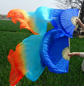 100 Colores, Velos de Seda Largos para Danza del Vientre, Velos de Bambú 100% Seda, Ropa de Danza, 1.2 metros, 1.5M, 1.8M, OEM - Product Image 3