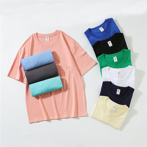 Logotipo personalizado de alta calidad 240 GSM peso pesado 100% algodón hombro caído de gran tamaño recortada Boxy camisetas <span class=keywords><strong>para</strong></span> hombres - Product Image 2