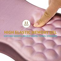 Tapis de souris ergonomique en mousse à mémoire de forme, base antidérapante en PU, accessoire de bureau PC – Support de poignet massant, soulagement de la douleur, anti-rayures, résistant à l'eau
