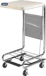 Hepo LQX100012-18 rác chủ khung kim loại thép cản trở đứng nhiệm vụ nặng nề rác giỏ hàng công suất lớn giặt y tế xe đẩy - Product Image 3