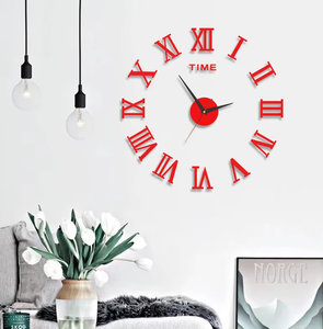 <span class=keywords><strong>Horloge</strong></span> <span class=keywords><strong>murale</strong></span> DIY moderne 3D avec autocollants numériques miroir pour la décoration de la maison, du bureau, cadeau - Product Image 4