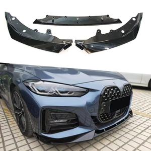 Bmw Front Lip Splitter Glossy Black Abs 3 Section For G22 4 Series 2021 2024 Competition <b>Model</b> - Product Image 1