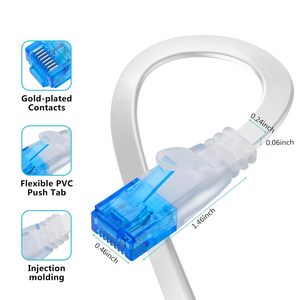 <span class=keywords><strong>Cat</strong></span> <span class=keywords><strong>6</strong></span> Flat Ethernet Kabel, Utp 10Gbps High-Speed Ethernet Kabel Geschikt Voor Thuis Of Op Kantoor Netwerk Bekabeling - Product Image 2