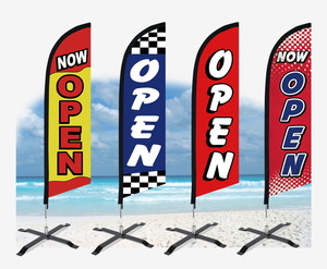 Individuelle Unternehmens-Werbefahne für den Außenbereich: Digital Bedruckter Polyester-Swooper-Strandflaggenmast, Werbebanner und „Jetzt Geöffnet“-Flaggen - Product Image 3