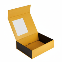 Custom stampato grande chiusura magnetica pieghevole rigida in cartone da imballaggio scatola regalo di lusso con finestra
