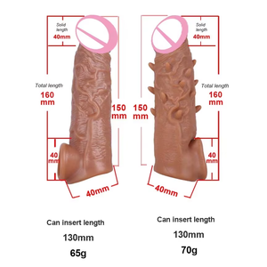 Reusable Washable <strong>Skyn</strong> <strong>Condoms</strong> 6 Inch Delay Ejaculating Penis Enlargement Dragon Silicone <strong>Condom</strong> for Man Timing Sex Toy - Product Image 2