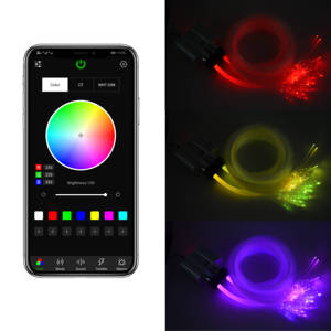 Kit de plafonnier LED Starlight à double port 16W 12V - 300 fibres optiques de 0,75 mm x 3 m avec effets clignotants pour toit de voiture - Product Image 5