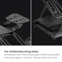 LRS08-BS02 Simulador de Carreras de Aluminio para Juegos, Plataforma de Simulación para PC, PS4, PS5, Xbox, G25, G27, G29, G920, Asiento de Carreras GTR