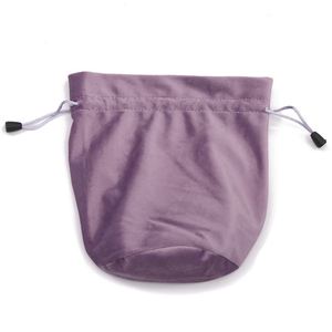 Sacs en tissu velours avec cordon de serrage, logo personnalisé, fond rond en daim, pochette de rangement pour bijoux, vente en gros - Product Image 2