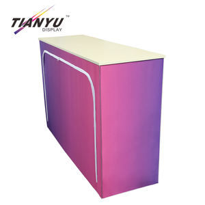 Bancone Pieghevole Riutilizzabile Rosa per Fiere ed Esposizioni con Illuminazione LED Integrata - Product Image 3