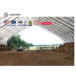 12x30 Double Truss Outdoor Ware House Storage Trade Dome Canvas Heavy Duty Steel Container Truss Shelters for Animal Agriculture - Product Image 1