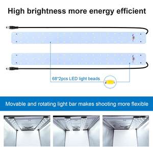 Профессиональный фотобокс PULUZ 60 см, 36 Вт, 5500K, с 2 светодиодными лентами, регулируемой яркостью, 6 фонов, для съемки под разными углами, с держателем для телефона - Product Image 4