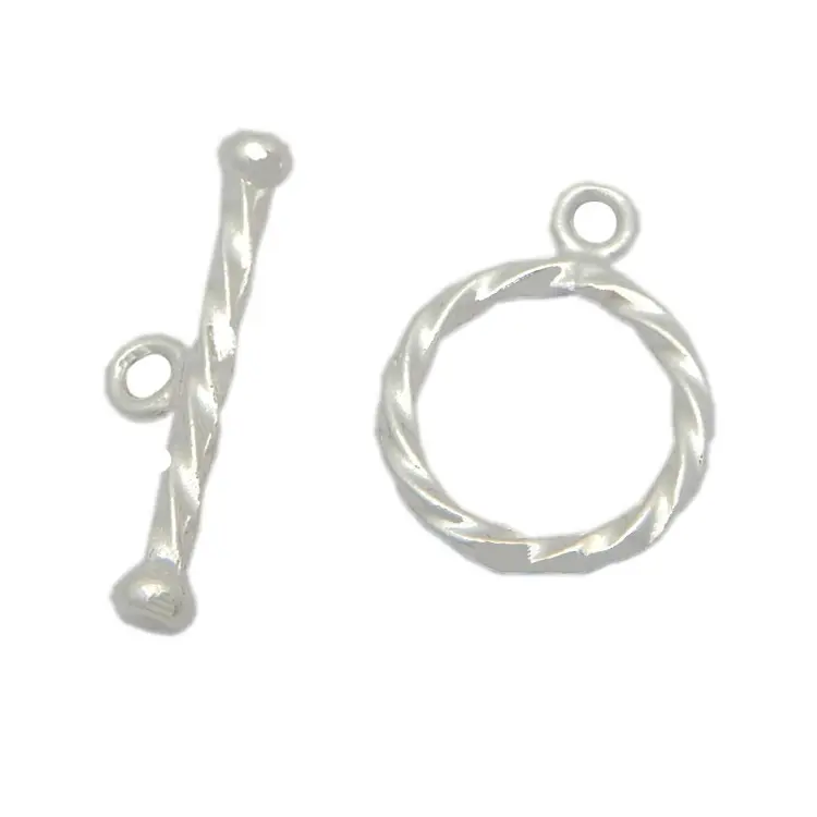 10sets Classic OT Clasp For Necklace Bracelet Making S925 Silver Connector Toggle Clasp DIY Jewelry Findings