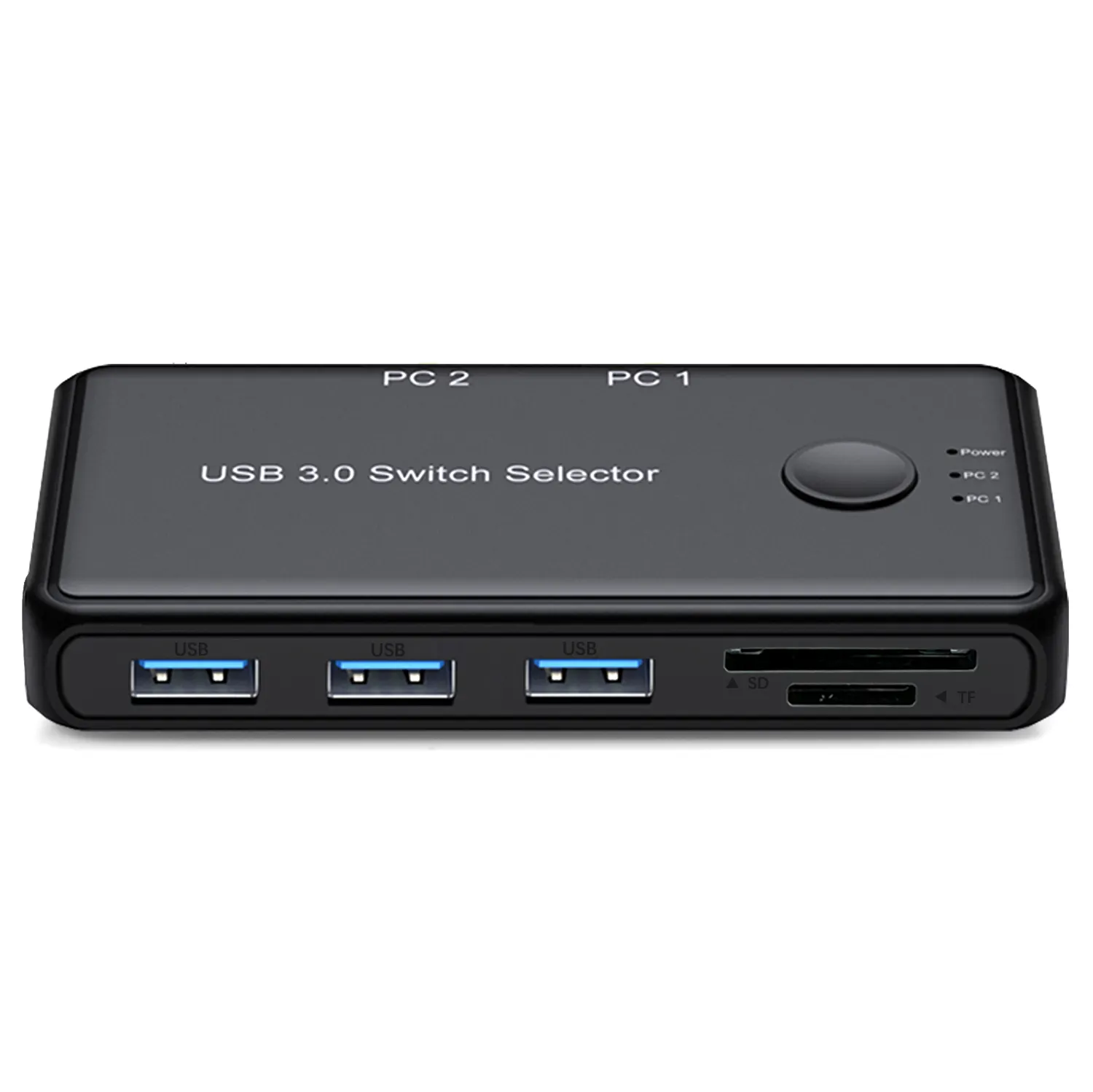 USB 스위치 허브 선택기 2 컴퓨터 공유 3 USB 3.0 포트 및 SD TF 카드 KVM 스위처 USB PC 마우스 키보드 프린터 스캐너 용