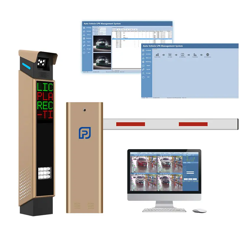 Sistem Parkir Mobil Pengenalan Plat Nomor Kamera ANPR/LPR Di Sistem Kontrol Akses Manajemen Perangkat Lunak Thailand