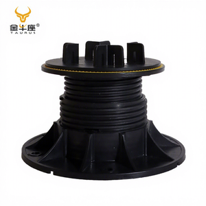 现代设计黑色聚丙烯户外基座可调节瓷砖支撑露台地块公园塑料地板配件 - Product Image 2