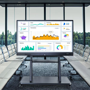 Tableau blanc interactif en gros, tableau intelligent fabriqué en Chine, montage mural, résolution 4K, double système d'exploitation (Android Windows), 20 points tactiles pour - Product Image 1