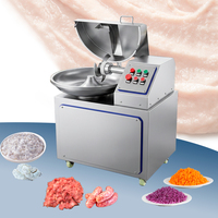 Mesin Pemotong Daging Industri 40L Kecepatan Tinggi Bahan Stainless Steel Komersial Pengolah Sosis Emulsifier
