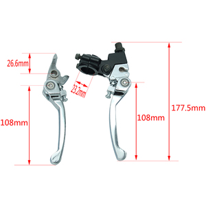 Palanca de embrague plegable para carretera, palancas de manija de freno de aleación para bicicleta de cross, compatible con Crf Klx Pit, Kit de embrague hidráulico corto POWERMOTOR - Product Image 4