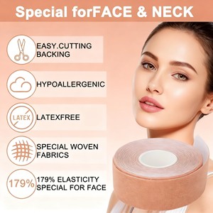 Nastro Personalizzato per <span class=keywords><strong>Lifting</strong></span> Facciale, Effetto Istantaneo per Linea del Viso a V |   Rassodante per la Pelle Non Chirurgico |   Nastro Elastico in Cotone Traspirante Senza Lattice - Product Image 4