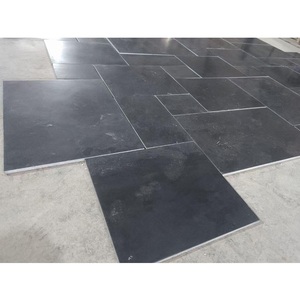 Dalles de pavage en pierre naturelle grise Blacklime de qualité supérieure, motif aléatoire, épaisseur importante, coupées à la main, résistantes à l'eau, durables, pour revêtement de sol de villa - Product Image 3