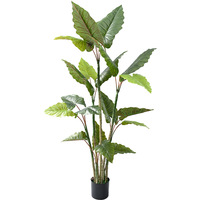 Arbre artificiel Taro arc-en-ciel 200 cm résistant aux UV, en plastique souple vert, pour décoration intérieure, salon, photographie