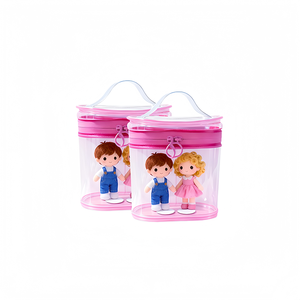 Sac en plastique transparent de grande capacité sac cosmétique avec fermeture éclair sacs de personnage d'anime, sacs de boîte aveugle, sacs de rangement Rabubu - Product Image 2
