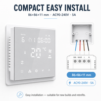 Aire Acondicionado Central HYSEN HY608AC-WiFi, Aire Acondicionado de Ventana con WiFi, Termostato Inteligente Tuya