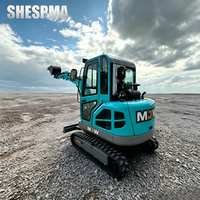 Mini-excavatrice sur chenilles de 1 à 2,5 tonnes, petite pelle mécanique pour les projets de terrassement de fondations de maisons résidentielles