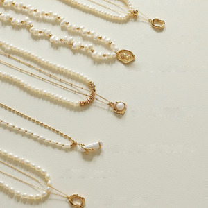 Nhà Máy Bán Hàng Trực Tiếp Hot Hàn Quốc Stack Với Ngọc Trai Vàng-Mạ Của Phụ Nữ Vòng Cổ Trang Sức - Product Image 4