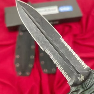Cuchillo de hoja fija BM Tyrant DIY para exteriores, mango G10, punta de lanza, doble filo, acero inoxidable, personalizable OEM para uso en camping - Product Image 4