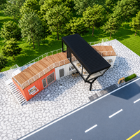 Maison mobile de luxe de style chinois en acier avec balcon vitré et construction durable