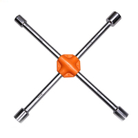 Outils à main universels pour changer les pneus Clé à 4 voies Clé à roue croisée pour voiture Clé à douille croisée