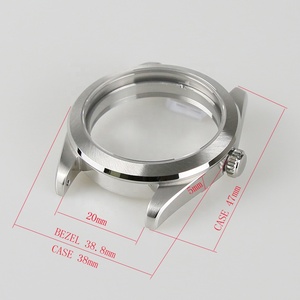 Boîtier de montre en acier inoxydable 316L de 38 mm compatible avec un cadran de 28,5 mm, mouvement NH34 NH35 NH36 NH38, avec verre saphir et lunette rotative - Product Image 4