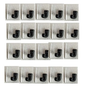 Gancho de plástico negro con forma de J, 20 unidades, para kayak, tienda de campaña, uso industrial general - Product Image 2