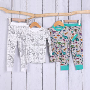 Wholesale Kid Bamboo Pajamas Set Eco Friendly Toddler Long Sleeve Sleep <strong>Wear</strong> Children Unisex Kids <strong>Boys</strong> <strong>Girls</strong> <strong>Clothes</strong> - Product Image 1