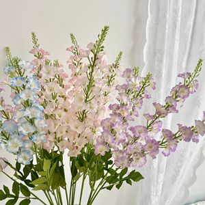 ดอกเดลฟีเนียมประดิษฐ์ ผ้าไหมสีขาว เหลือง ชมพู ฟ้า ม่วง สำหรับตกแต่งงานแต่งงาน ตกแต่งบ้าน อุปกรณ์ประกอบฉากถ่ายภาพ คุณภาพสูง ใช้ซ้ำได้ - Product Image 4