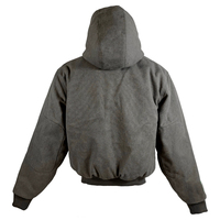 Blouson à capuche épais vintage pour homme en toile de coton pur, couleur unie, style pilote américain, col à revers, décontracté, avec logo frontal, veste de travail