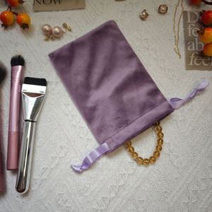 Pochette en velours personnalisée avec logo pour bijoux, petits dés, boucles d'oreilles, bracelets, colliers, cadeaux, sac à cordon en velours pour bijoux - Product Image 3
