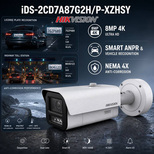 Cámara Bullet Varifocal Motorizada <span class=keywords><strong>Hikvision</strong></span> IDS-2CD7A87G2H/P-XZHSY AcuSeek 8MP Darkfighter DeepinView ANPR IP67 IK10 - Product Image 1