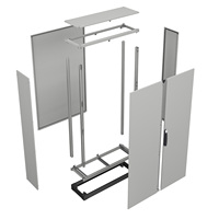 Porte d'armoire en acier NSYSFND2082D avec poignée, verrouillable, IP55, gris, 1966mm x 769mm 1966mm, série PanelSeT SFN Kit