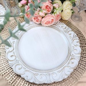 Venta al por Mayor de Platos Base de Plástico con Relieve para Decoración de Bodas y Hoteles Europeos 2024 - Product Image 5