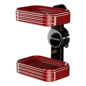 Homeretro Double-Layer Wall-Mounted Soap Storage Rack Portable Suction Cup Soap Dish with Drain Plastic Material Punching - Product Image 5