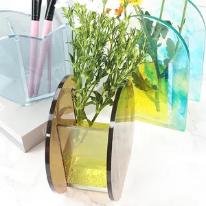 Kotak Penyimpanan Vas Cetakan Tetesan Kristal, Hiasan Meja Kreatif Hari Valentine Cetakan Resin Hidroponik 3D