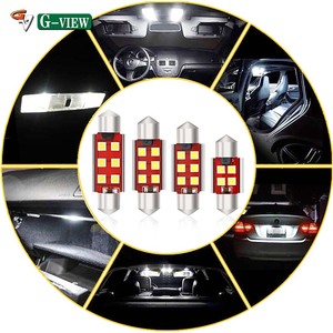 ไฟภายในรถยนต์ <span class=keywords><strong>G</strong></span>-View รุ่นใหม่ สว่างพิเศษ 12V 1.7W ขนาด 31 มม. 39 มม. หลอดไฟ LED แบบ Festoon สำหรับอ่านหนังสือและประตู สีขาว วอร์มไวท์ ไอซ์บลู - Product Image 1